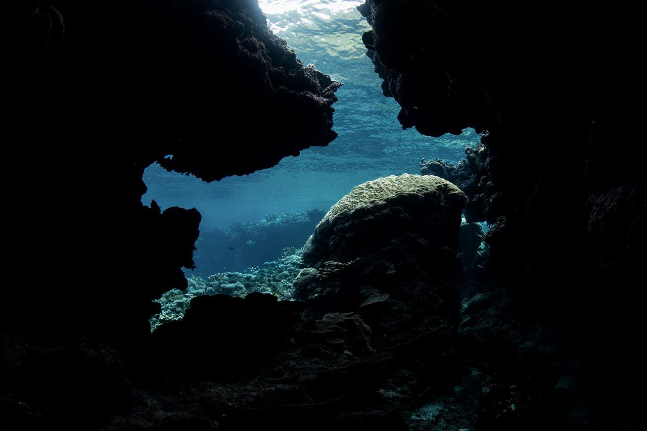 underwater cave